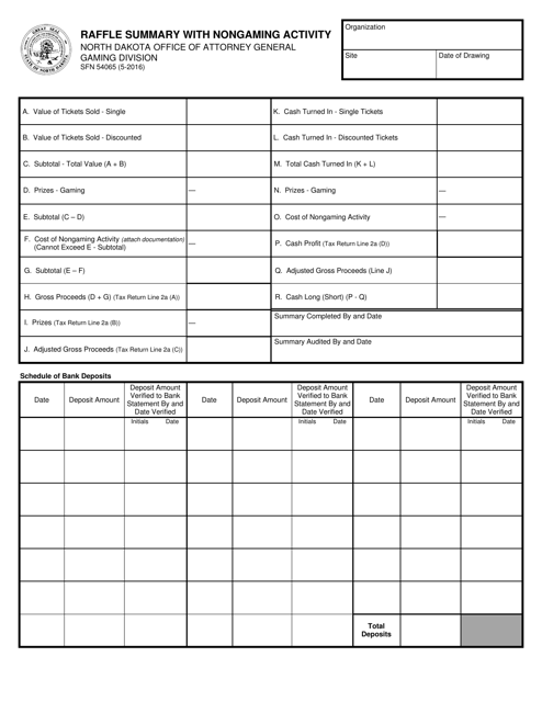 Form SFN54065  Printable Pdf