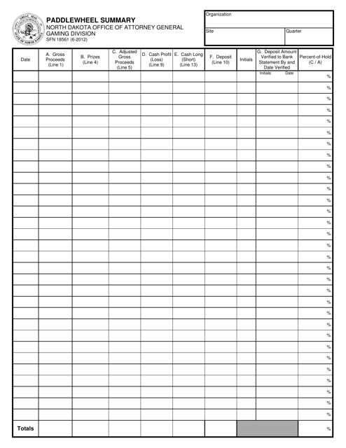 Form SFN18561  Printable Pdf