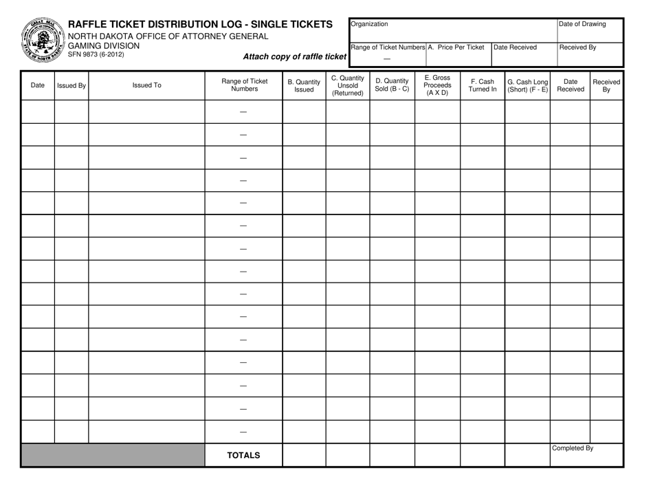 Form SFN9873 - Fill Out, Sign Online and Download Printable PDF, North ...