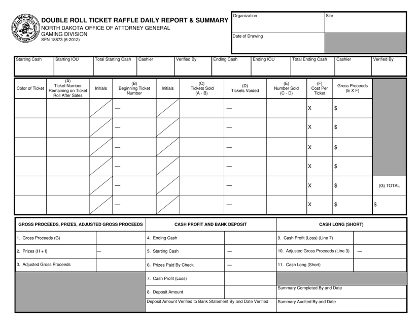 Form SFN18873  Printable Pdf