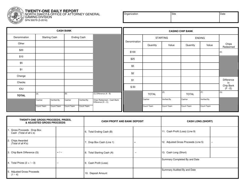 Form SFN50079  Printable Pdf