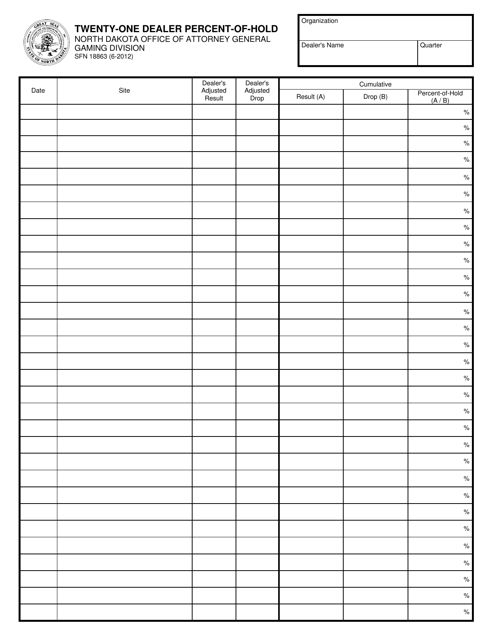 Form SFN18863  Printable Pdf