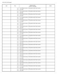 Form SFN61497 Electronic Pull Tabs - Device Access Log - North Dakota, Page 2