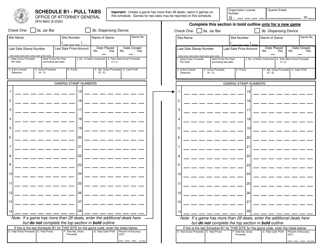 Document preview: Form SFN9820 Schedule B1 Pull Tabs - North Dakota