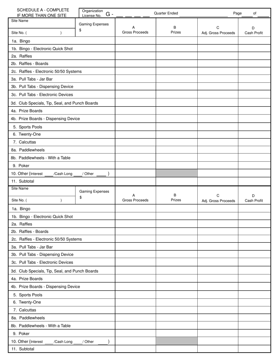 Form SFN9809 North Dakota Gaming Tax Return - North Dakota, Page 8