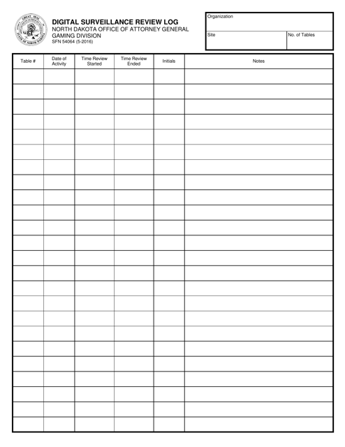 Form SFN54064  Printable Pdf