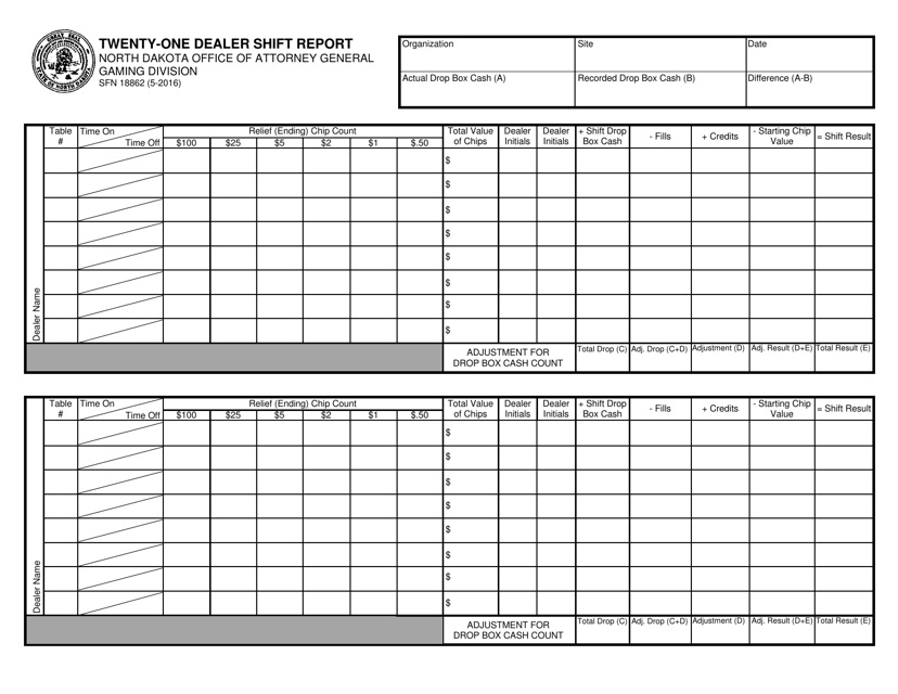 Form SFN18862  Printable Pdf