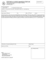 Document preview: Form SFN14985 State Retail Alcoholic Beverage Floor Plan - North Dakota