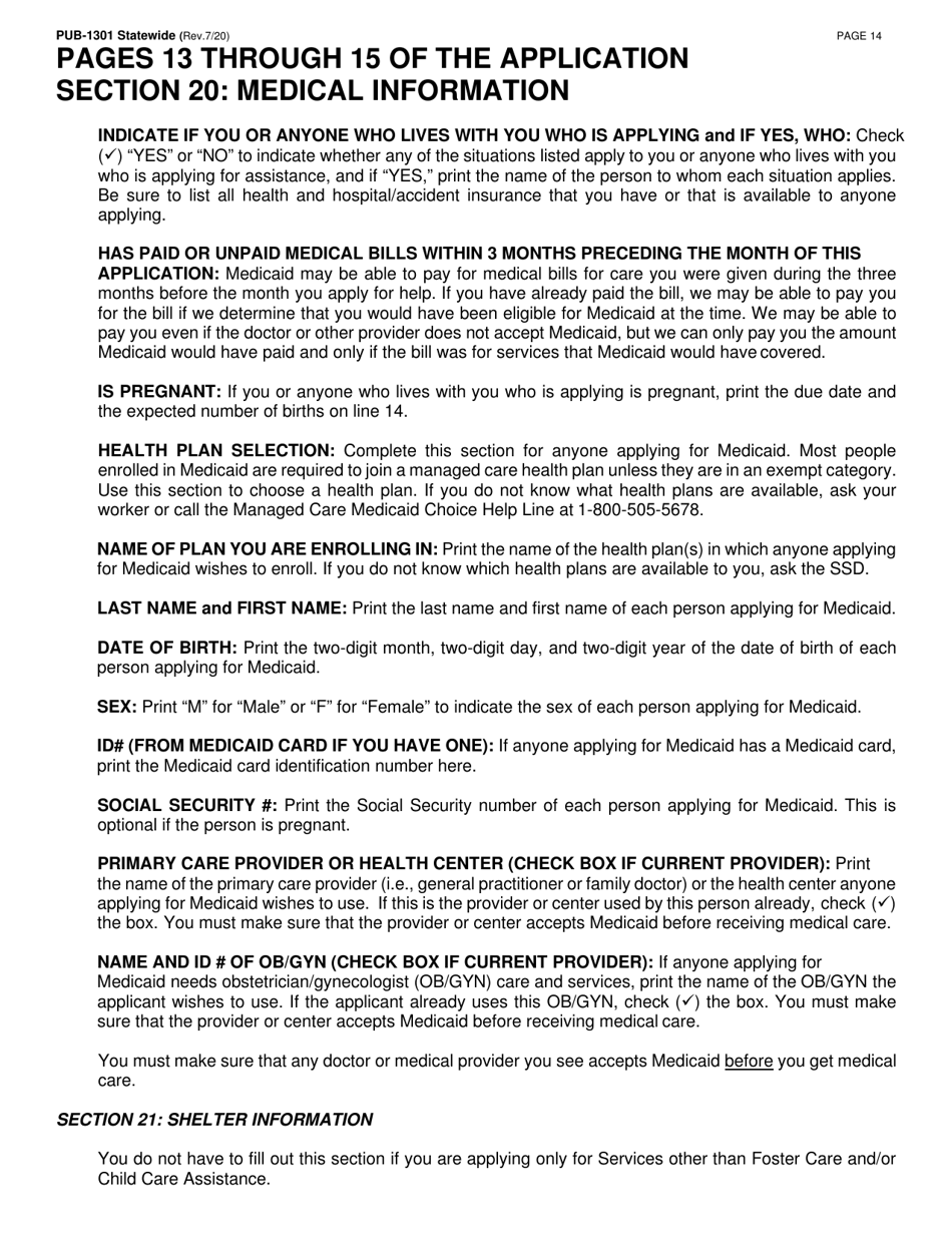 Instructions for Form LDSS-2921 New York State Application for Certain Benefits and Services - New York, Page 15