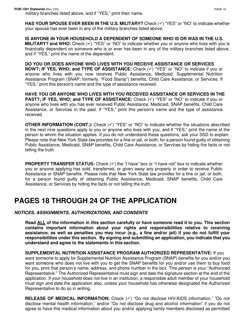 Instructions for Form LDSS-2921 New York State Application for Certain Benefits and Services - New York, Page 17