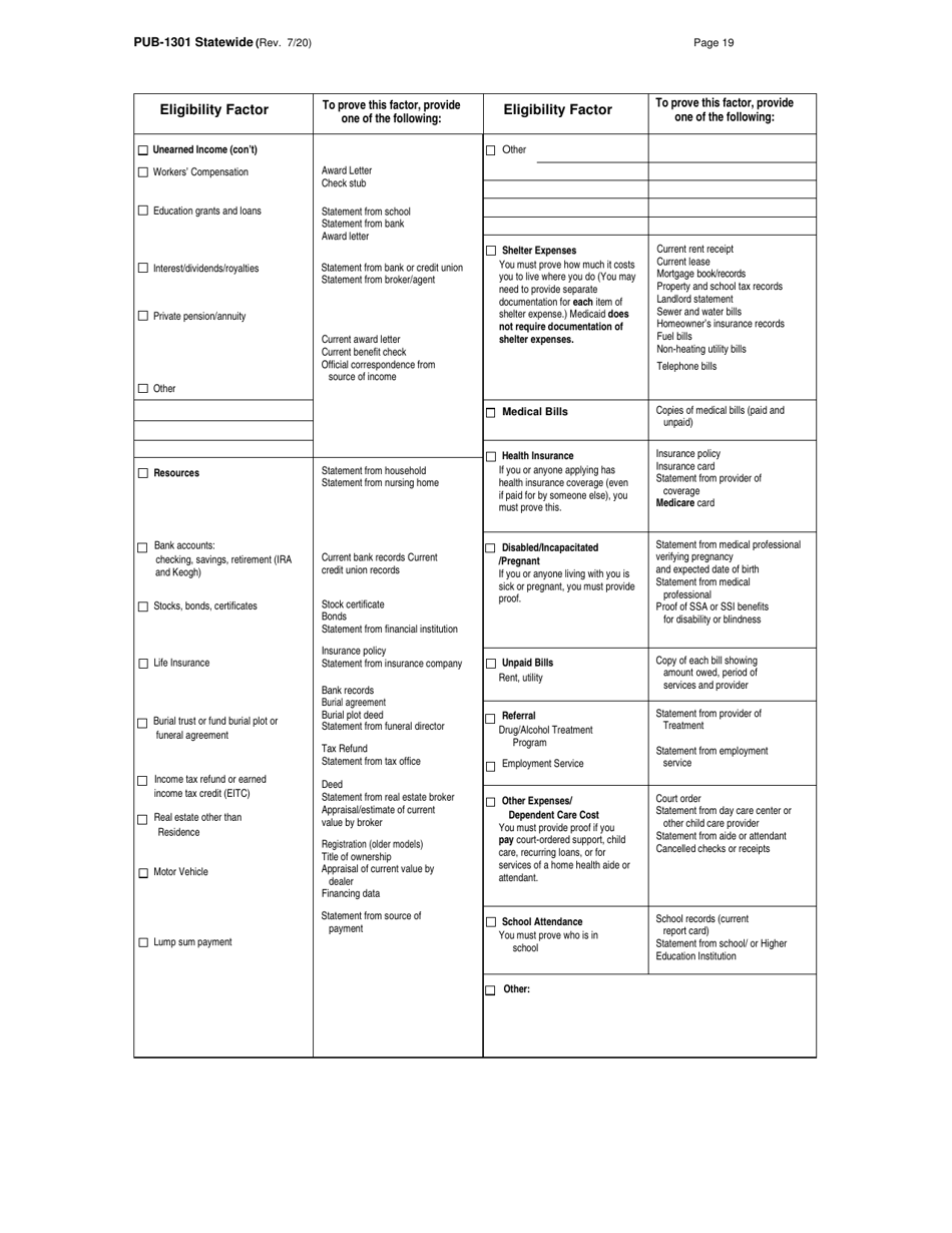 Instructions for Form LDSS-2921 New York State Application for Certain Benefits and Services - New York, Page 20