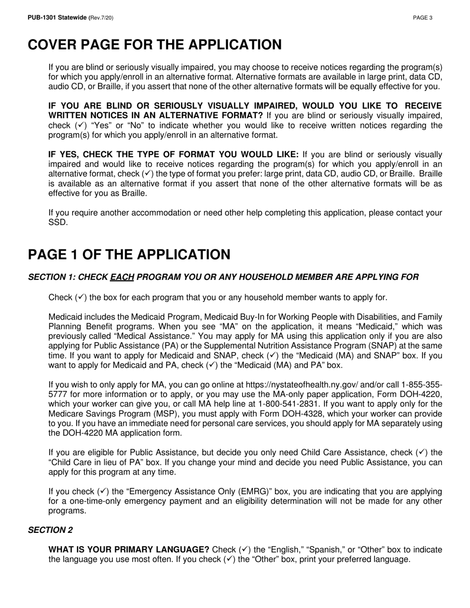Instructions for Form LDSS-2921 New York State Application for Certain Benefits and Services - New York, Page 4