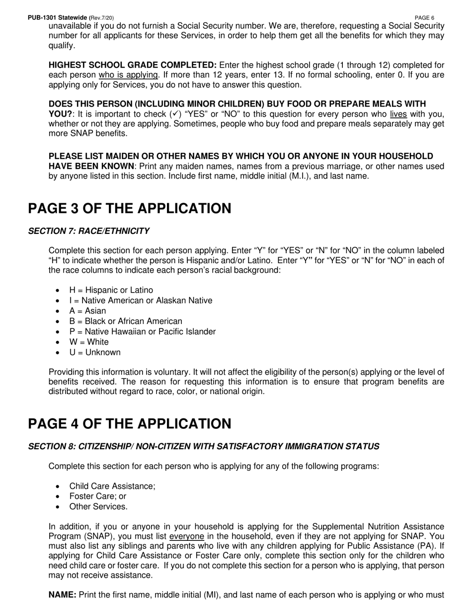 Instructions for Form LDSS-2921 New York State Application for Certain Benefits and Services - New York, Page 7