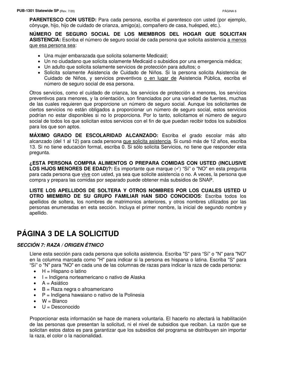 Instrucciones para Formulario LDSS-2921 Solicitud De Ciertos Subsidios Y Servicios Del Estado De Nueva York - New York (Spanish), Page 7