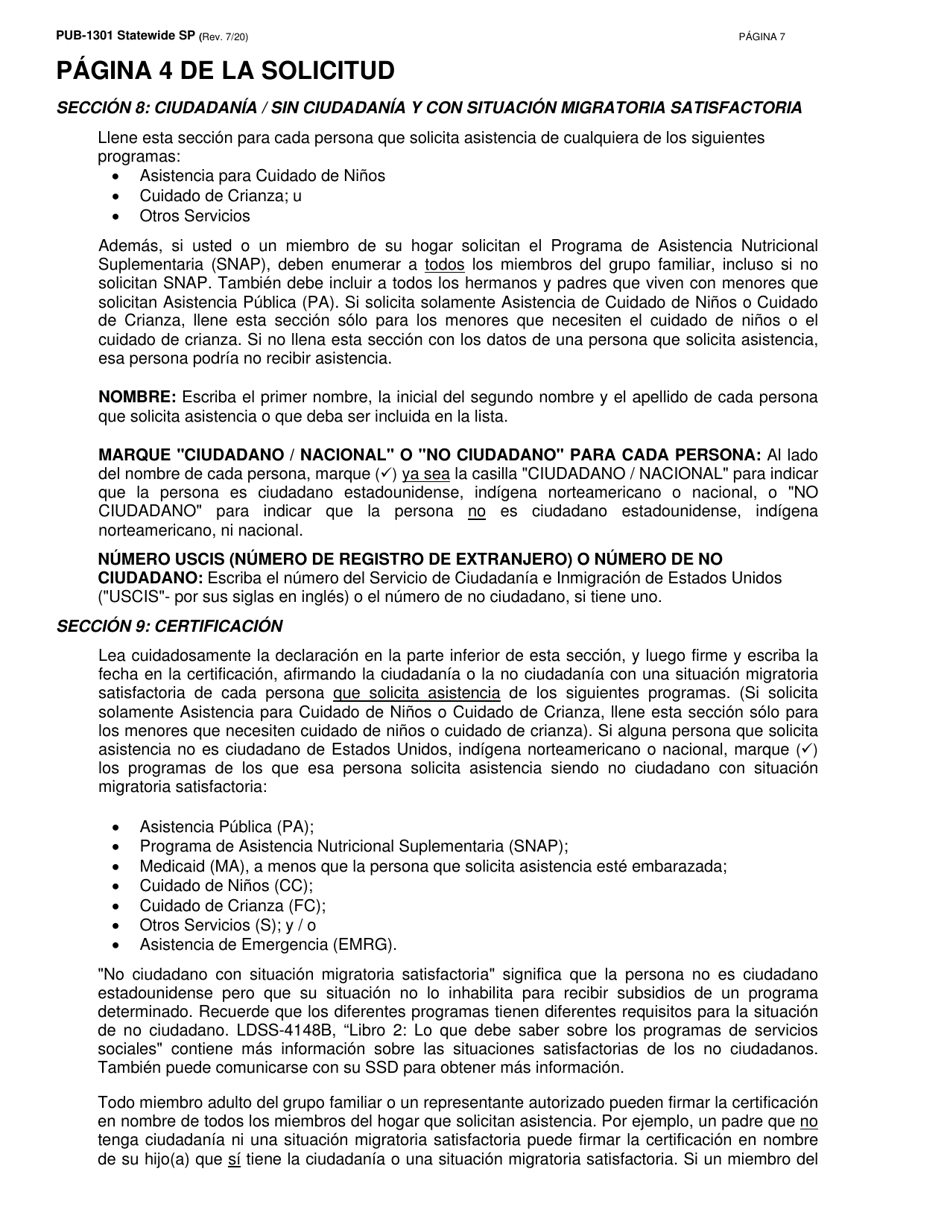 Instrucciones para Formulario LDSS-2921 Solicitud De Ciertos Subsidios Y Servicios Del Estado De Nueva York - New York (Spanish), Page 8