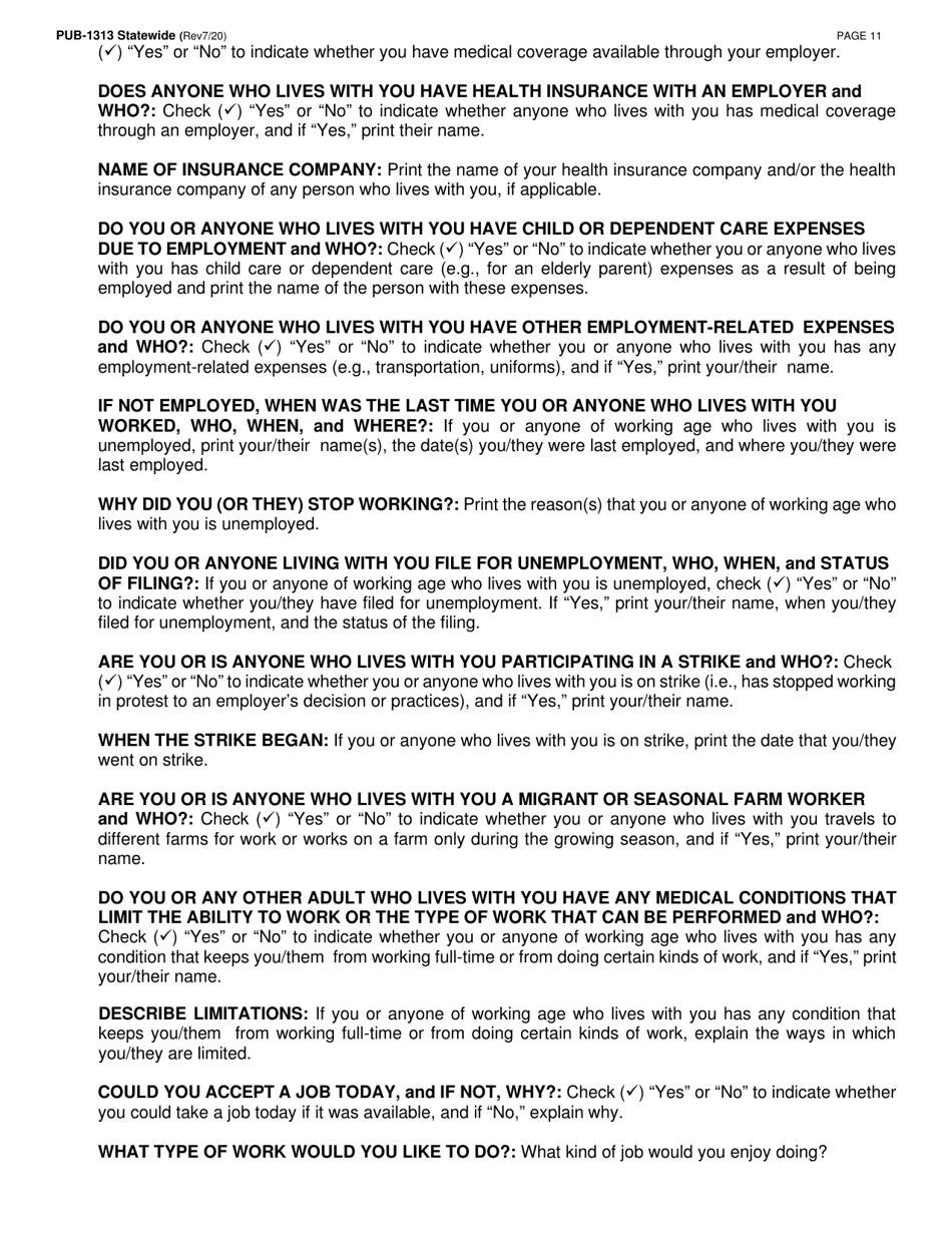 Instructions for Form LDSS-3174 New York State Recertification Form for Certain Benefits and Services - New York, Page 12