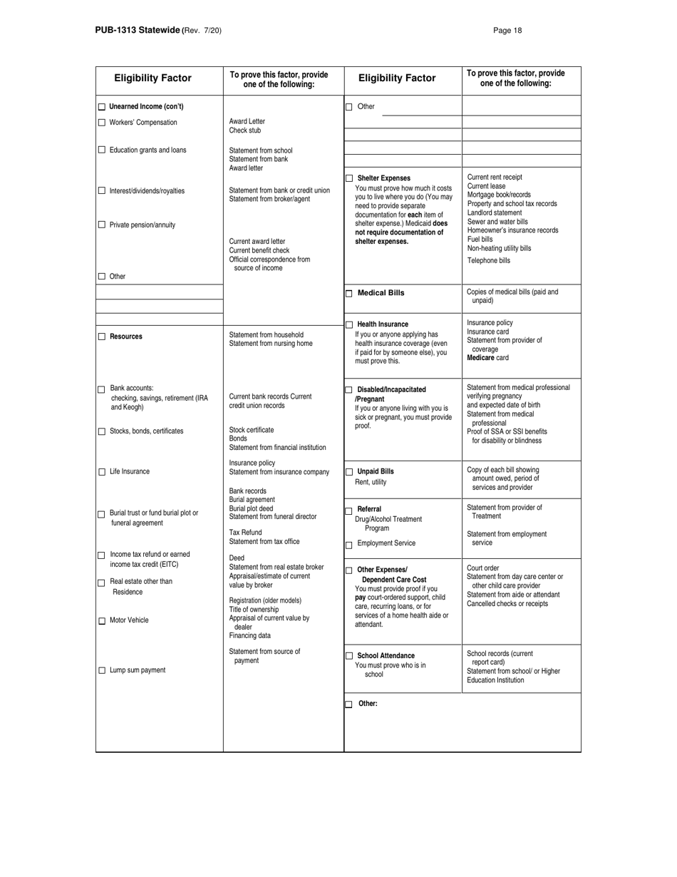 Instructions for Form LDSS-3174 New York State Recertification Form for Certain Benefits and Services - New York, Page 19