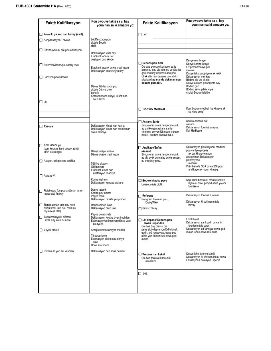 Instructions for Form LDSS-2921 New York State Application for Certain Benefits and Services - New York (Haitian Creole), Page 21