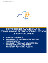 Document preview: Instrucciones para Formulario LDSS-3174 Formulario De Revalidacion Para Ciertos Subsidiosy Servicios Del Estado De Nueva York - New York (Spanish)