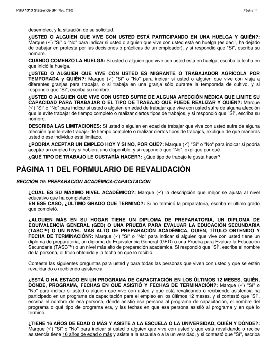 Instrucciones para Formulario LDSS-3174 Formulario De Revalidacion Para Ciertos Subsidiosy Servicios Del Estado De Nueva York - New York (Spanish), Page 12