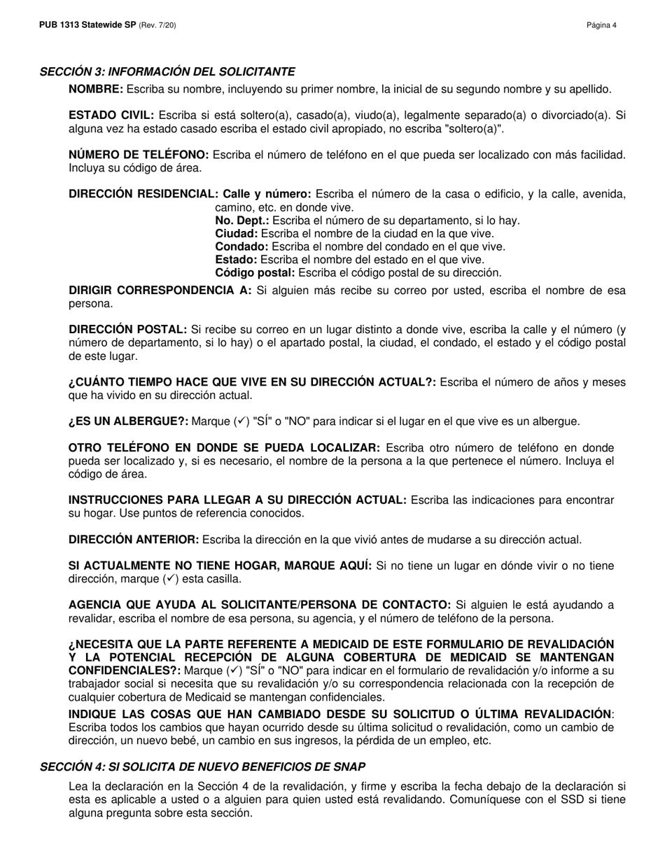 Instrucciones para Formulario LDSS-3174 Formulario De Revalidacion Para Ciertos Subsidiosy Servicios Del Estado De Nueva York - New York (Spanish), Page 5