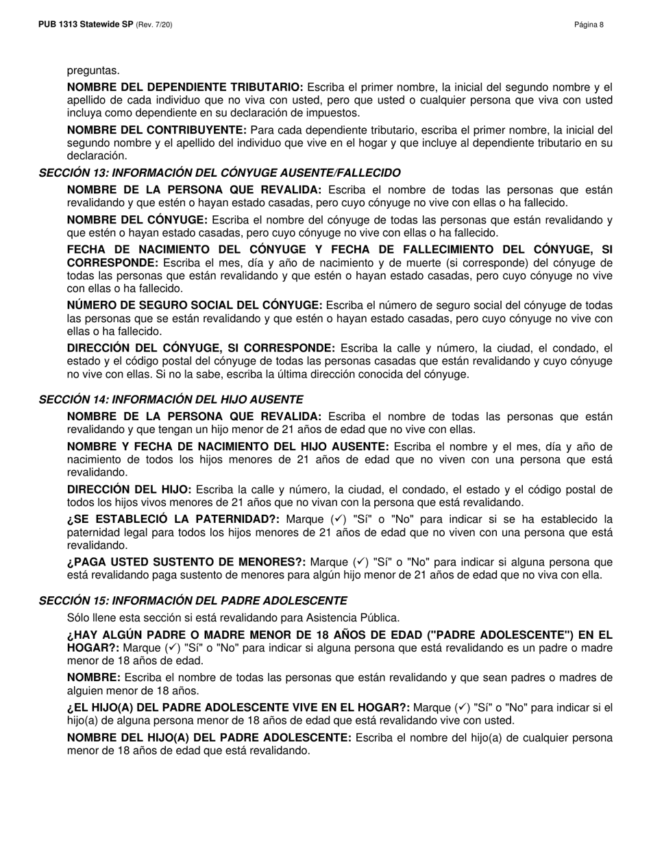 Instrucciones para Formulario LDSS-3174 Formulario De Revalidacion Para Ciertos Subsidiosy Servicios Del Estado De Nueva York - New York (Spanish), Page 9
