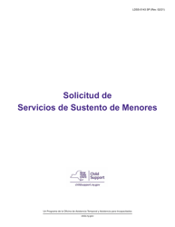 Formulario LDSS-5143 &quot;Solicitud De Servicios De Sustento De Menores&quot; - New York (Spanish)