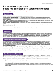 Formulario LDSS-5143 Solicitud De Servicios De Sustento De Menores - New York (Spanish), Page 3