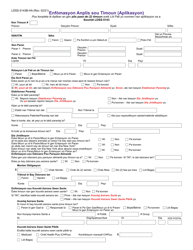 Document preview: Form LDSS-5143B Additional Child Information (Application) - New York (Haitian Creole)