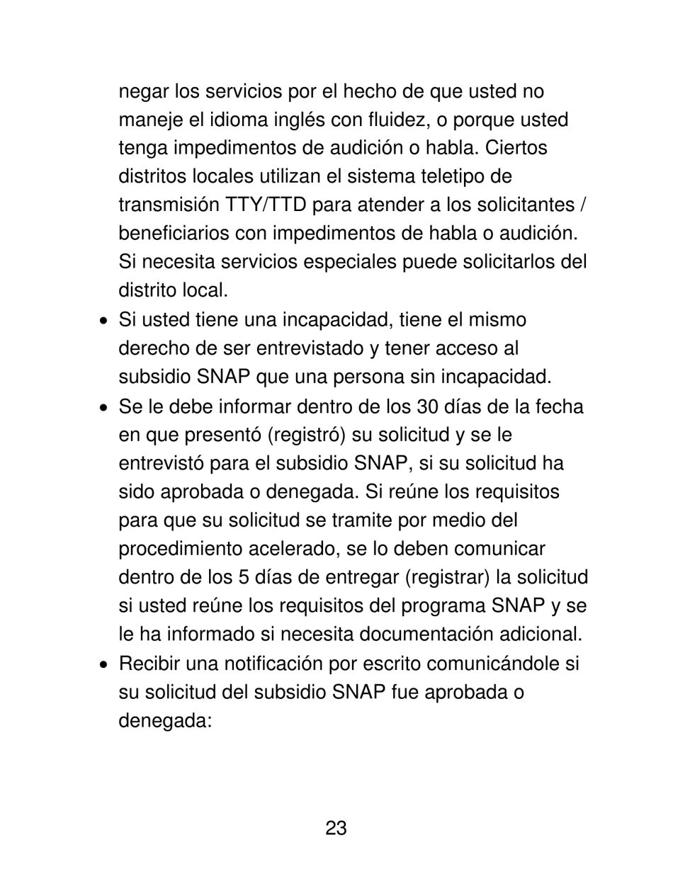 Instrucciones para Formulario LDSS-4826 LP Programa De Asistencia Nutricional Suplementaria (Snap) Solicitud / Revalidacion - New York (Spanish), Page 23