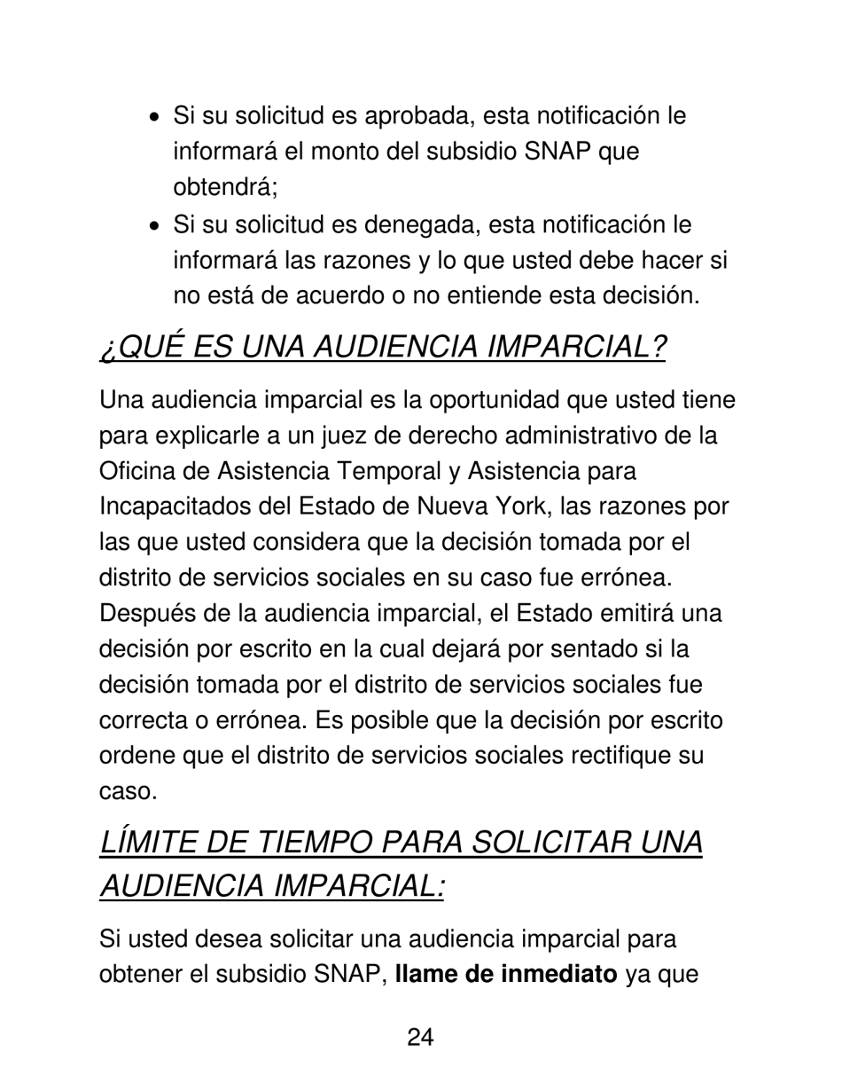 Instrucciones para Formulario LDSS-4826 LP Programa De Asistencia Nutricional Suplementaria (Snap) Solicitud / Revalidacion - New York (Spanish), Page 24