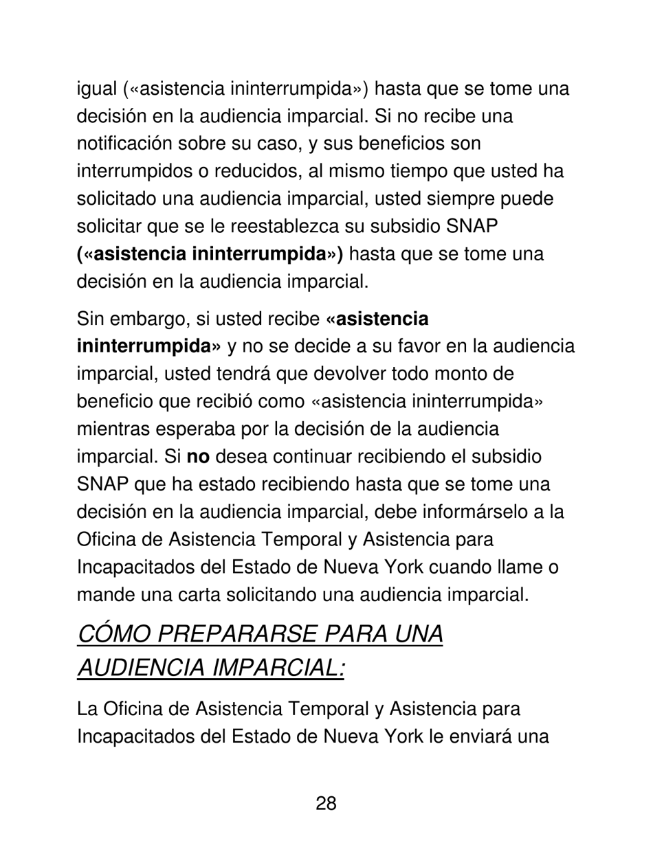 Instrucciones para Formulario LDSS-4826 LP Programa De Asistencia Nutricional Suplementaria (Snap) Solicitud / Revalidacion - New York (Spanish), Page 28