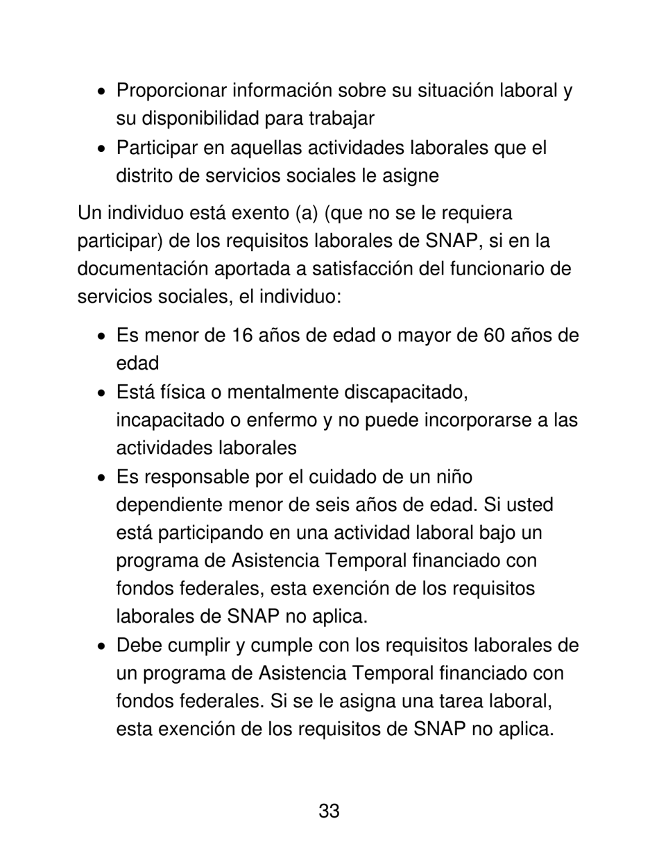 Instrucciones para Formulario LDSS-4826 LP Programa De Asistencia Nutricional Suplementaria (Snap) Solicitud / Revalidacion - New York (Spanish), Page 33