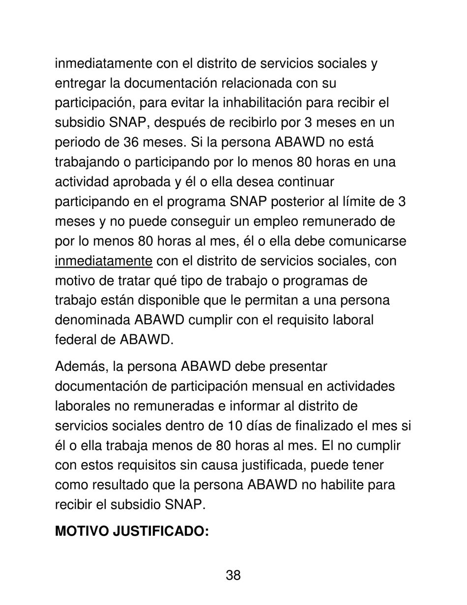 Instrucciones para Formulario LDSS-4826 LP Programa De Asistencia Nutricional Suplementaria (Snap) Solicitud / Revalidacion - New York (Spanish), Page 38