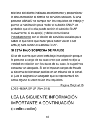 Instrucciones para Formulario LDSS-4826 LP Programa De Asistencia Nutricional Suplementaria (Snap) Solicitud/Revalidacion - New York (Spanish), Page 40
