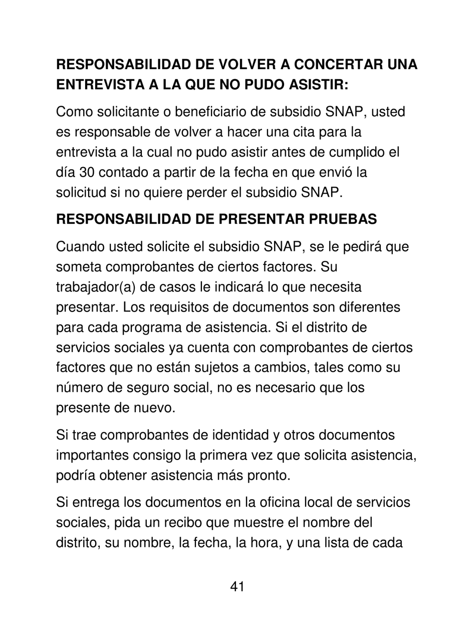 Instrucciones para Formulario LDSS-4826 LP Programa De Asistencia Nutricional Suplementaria (Snap) Solicitud / Revalidacion - New York (Spanish), Page 41