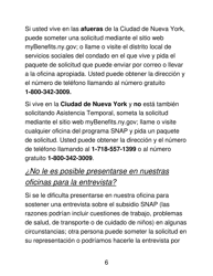 Instrucciones para Formulario LDSS-4826 LP Programa De Asistencia Nutricional Suplementaria (Snap) Solicitud/Revalidacion - New York (Spanish), Page 6