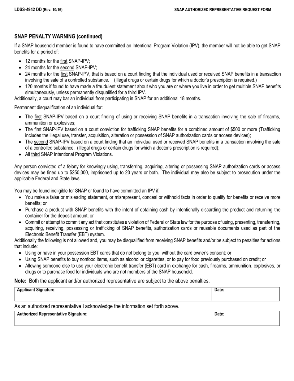 Form Ldss 4942 Dd Fill Out Sign Online And Download Fillable Pdf New York Templateroller 7719