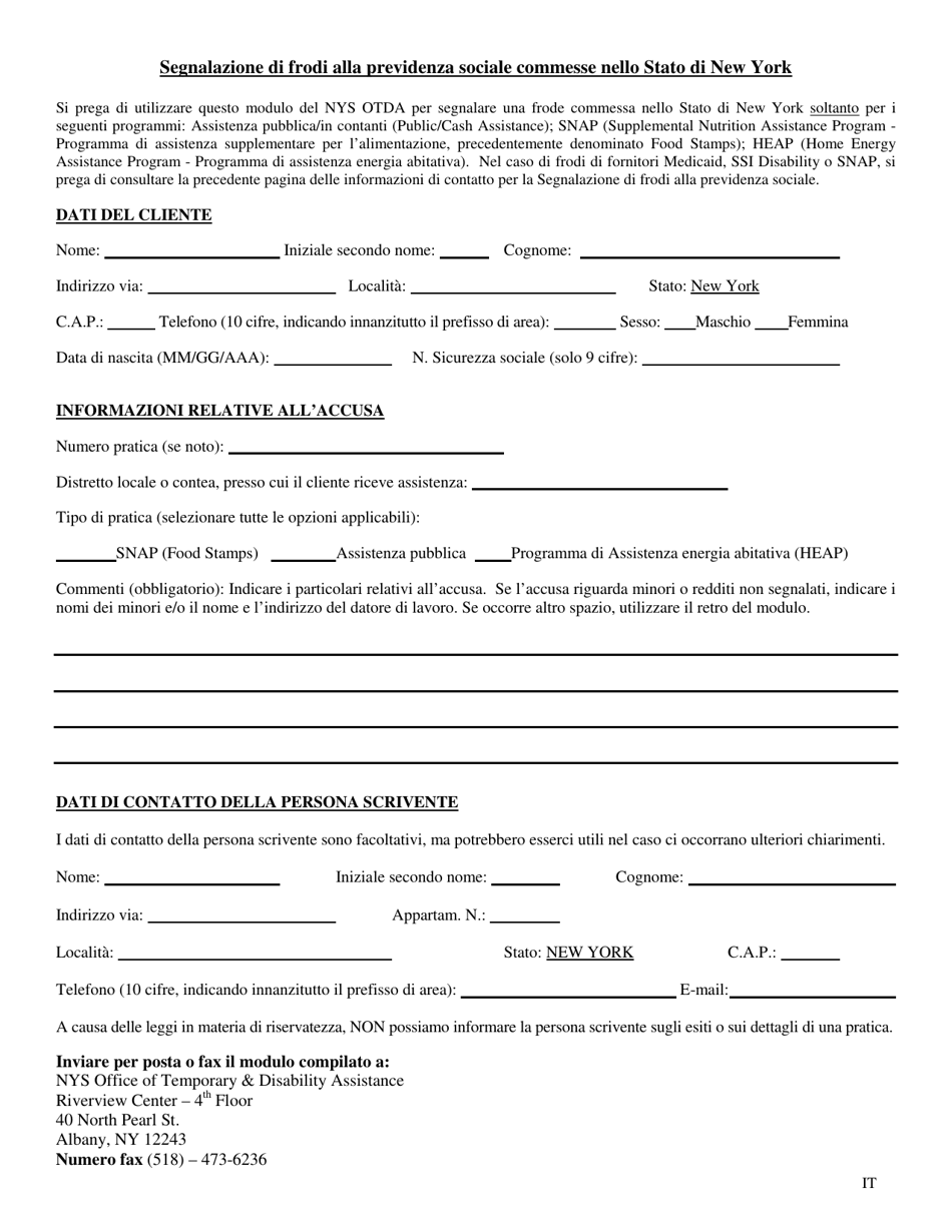 New York Welfare Fraud Reporting Form Fill Out, Sign Online and
