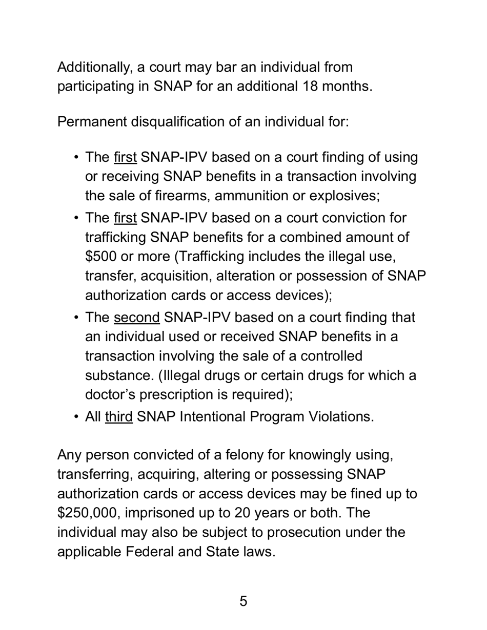 Form LDSS-4942 LP Supplemental Nutrition Assistance Program (Snap) Authorized Representative Request Form - New York, Page 5