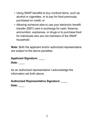 Form LDSS-4942 LP Supplemental Nutrition Assistance Program (Snap) Authorized Representative Request Form - New York, Page 7
