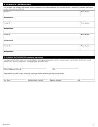 Form BSC-B21 Workers' Compensation Medical Records Release - New York, Page 2