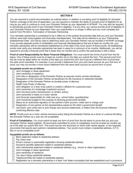 Form PS-425 Nyship Domestic Partner Enrollment Application - New York, Page 2