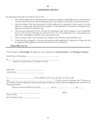 Form REC1.38 Application for Registration of Time Share Project - North Carolina, Page 12