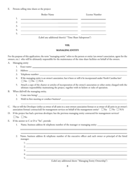 Form REC1.38 Application for Registration of Time Share Project - North Carolina, Page 9