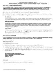 Security Guard Training Waiver Application - New York, Page 2
