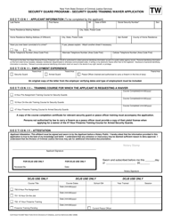 Security Guard Training Waiver Application - New York, Page 4