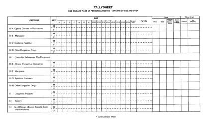 Form DCJS1992 Tally Sheet - New York, Page 7