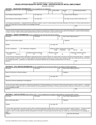 Peace Officer Registry Entry Form - Certification of Initial Employment - New York, Page 3