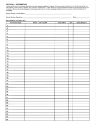 Form DCJS3222 Security Guard Class Roster/Notification of Successful Completion - New York, Page 2